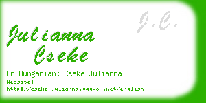 julianna cseke business card